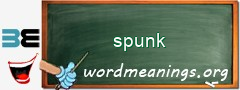 WordMeaning blackboard for spunk